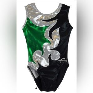 NWT Obersee  - Girl's Gymnastics tumbling dance Leotard - Mia Green CXS